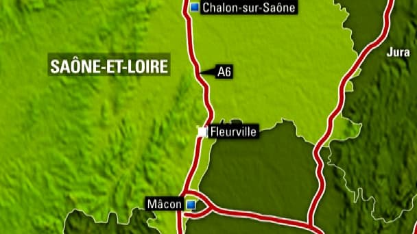 La collision s'est produite sur l'A6, à hauteur de Fleurville, en Saône-et-Loire.