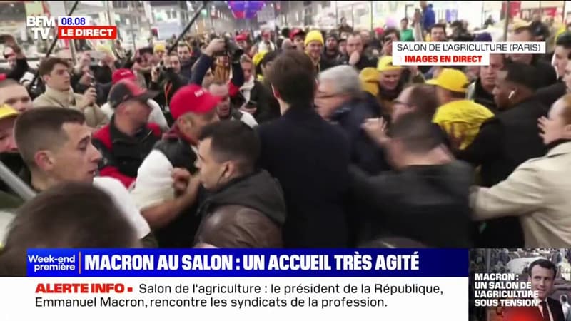 Salon de l'agriculture: des tensions très vivres dès l'arrivée d'Emmanuel Macron