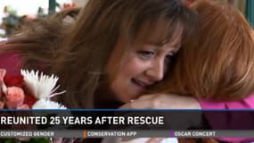 Les retrouvailles d'une femme et de la famille qu'elle a secourue 25 ans plus tôt, après un accident de la route.