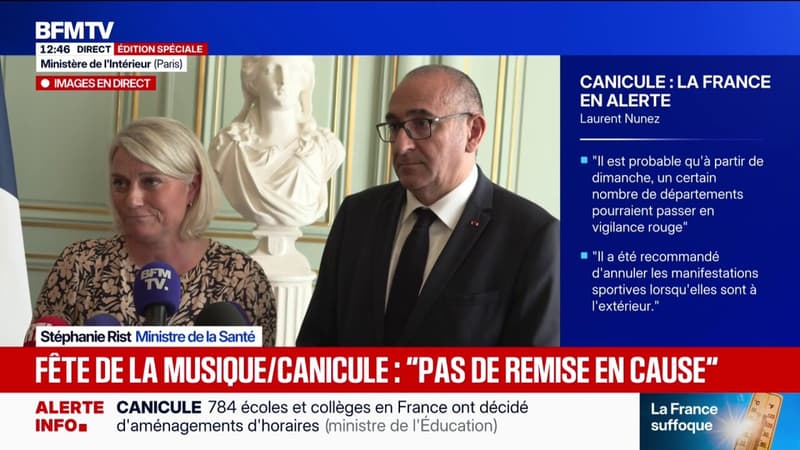 Fête de la musique: en consommant de l'alcool avec ces fortes chaleurs, "on est deux à trois fois plus déshydratés", explique la ministre de la Santé