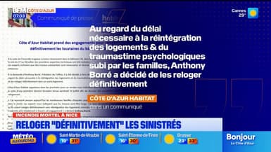 Incendie mortel à Nice: un an de travaux nécessaire pour réhabiliter l'immeuble