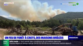 Incendie à Crots: le feu "toujours pas fixé", 144 sapeurs-pompiers mobilisés