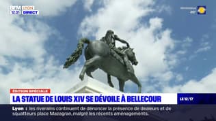 Lyon: la statue de Louis XIV dévoilée après les travaux de rénovation