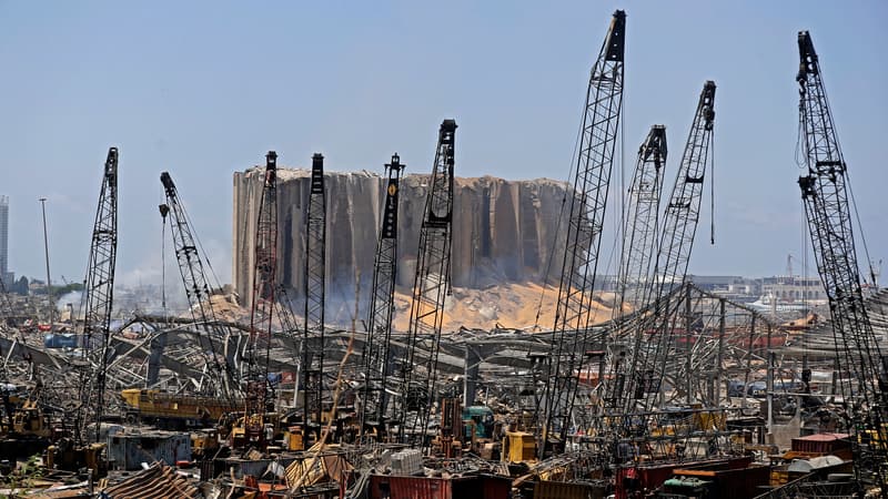 Vue du site de l'explosion