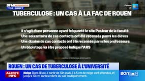 Tuberculose à la fac de Rouen: l'ARS précise le dispositif de prévention