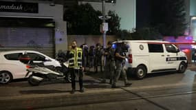 Des forces de l'ordre israéliennes à Jaffa au sud de Tel-Aviv (Israël) le 1er octobre 2024.