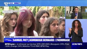 "Il ne faut surtout pas oublier": les élèves du lycée Masséna à Nice ont rendu hommage à Samuel Paty et Dominique Bernard, deux professeurs tués lors d'attentats terroristes