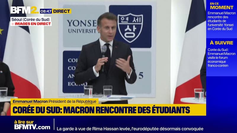 "Nous ne devrions pas simplement être passifs": depuis Séoul, Emmanuel Macron prône la construction d'un "nouvel ordre"
