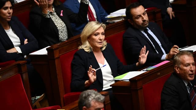 Marine Le Pen à l'Assemblée nationale le 18 octobre 2022
