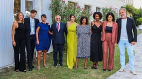 Le jury de la 16e édition du festival du film francophone d'Angoulême, le 22 août 2023.