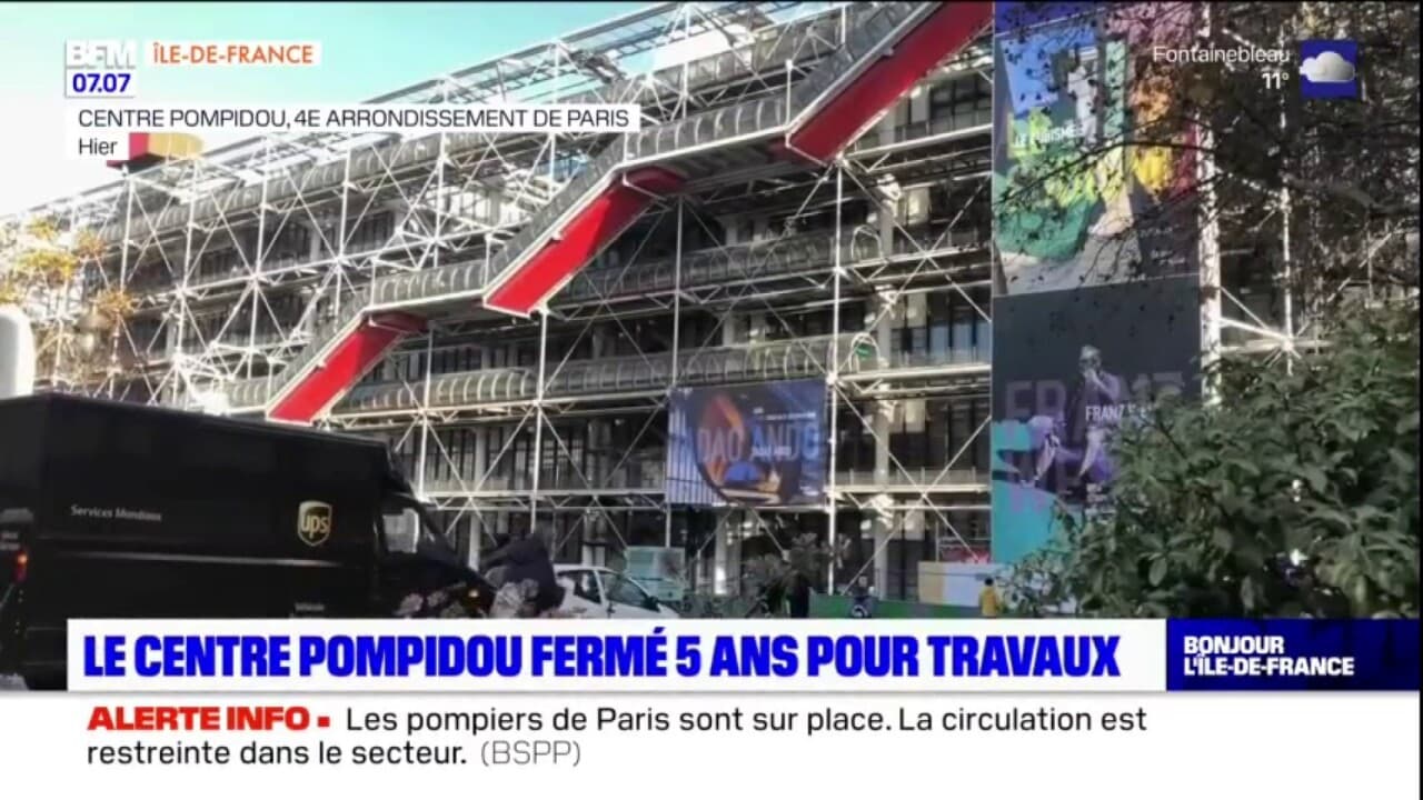 Paris le Centre Pompidou va fermer entièrement de fin 2025 à 2030 pour