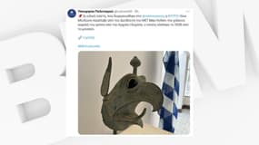 La tête de griffon en bronze restitué par le MET à la Grèce le 25 février 2025