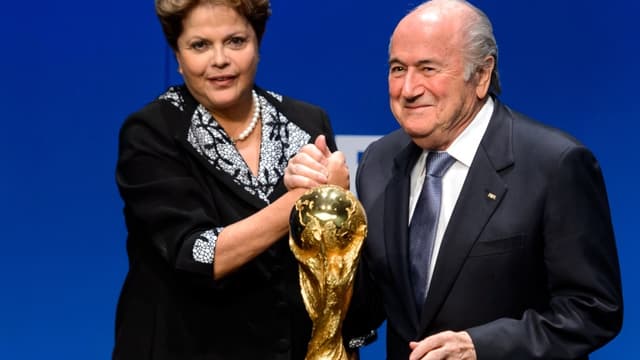 Sepp Blatter et la président brésilienne Dilma Rousseff