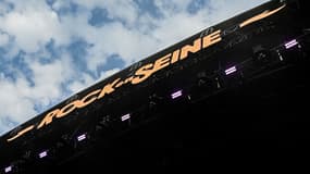 Le logo de Rock en Seine lors de l'édition 2023 du festival à Saint-Cloud, le 23 août. 