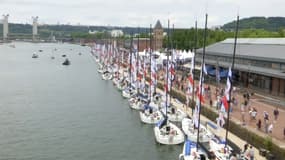 Les skippers de la Solitaire du Figaro sont arrivés ce samedi 17 août sur les quais de la rive droite à Rouen.