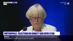 Michèle Vullien, la doyenne du conseil de la métropole ouvre la séance avant l'élection de Bruno Bernard à la tête de la métropole