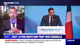 Marine Le Pen/Jordan Bardella: "Chez nous, il n'y a pas de guerre d'ego, il y a une complémentarité des rôles", affirme Sébastien Chenu (RN)