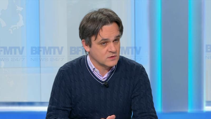 Riss, directeur de "Charlie Hebdo", invitée de Ruth Elkrief sur BFMTV le 21 février 2017.