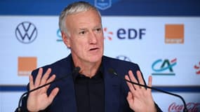 Didier Deschamps devant la presse, le 17 mars 2022