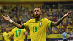 Neymar face à l'Uruguay, le 14 octobre 2021