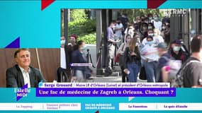 Fac de médecine croate à Orléans : "Vous faites quoi vous ? Vous parlez, moi j’agis !" Serge Grouard répond sèchement aux chroniqueurs.