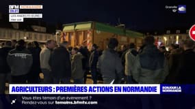 Des actions d'agriculteurs ont eu lieu ce mardi soir en Normandie, notamment au Havre et Rouen