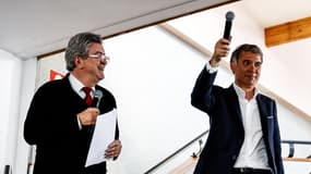 Jean-Luc Mélenchon et Olivier Faure à Caen le 3 juin 2022