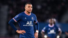Kylian Mbappé lors de PSG-ASSE en L1, le 26 février 2022