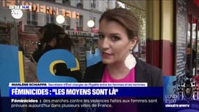 Féminicides: pour Marlène Schiappa, "les moyens sont là"