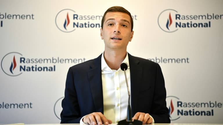 Le vice-président du Rassemblement national Jordan Bardella à Nanterre, le 28 juillet 2020