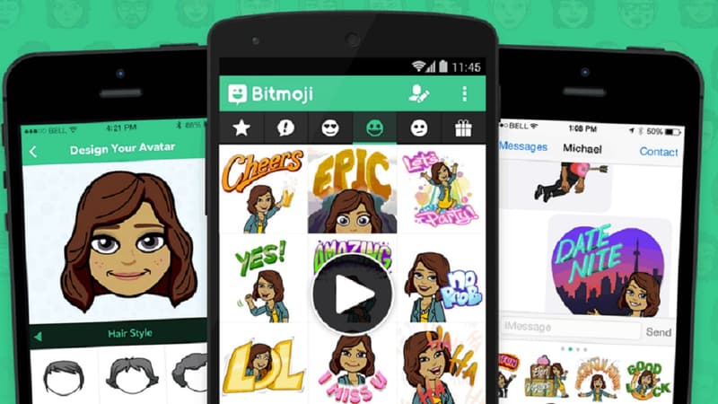 Bitmoji est une application canadienne qui permet de se créer à avatar à son image.