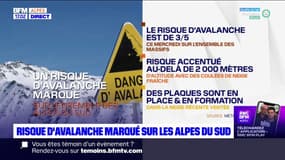 Le risque d'avalanche est marqué ce mercredi sur les Alpes du Sud