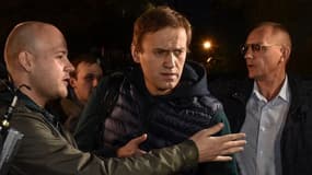 Alexeï Navalny lors de sa sortie de prison.