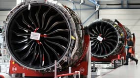 Des moteurs pour l'Airbus A320 Neo à l'usine de Safran en mai 2018 à Colomiers