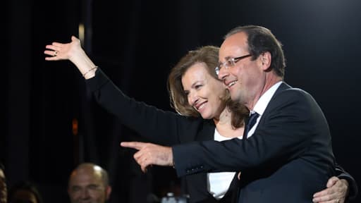 Valérie Trierweiler le 6 mai au soir, aux côtés de François Hollande.