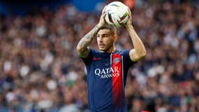 Lucas Hernandez avec le PSG, le 21 octobre 2023