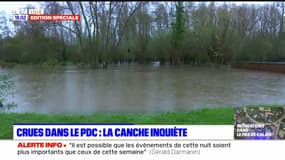 Inondations dans le Pas-de-Calais: la digue de la Canche inquiète