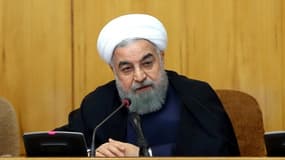Photographie fournie par la présidence iranienne, montrant le président iranien Hassan Rohani à Téhéran, le 19 juillet 2017
