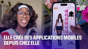 Elle créé des applications mobiles depuis chez elle