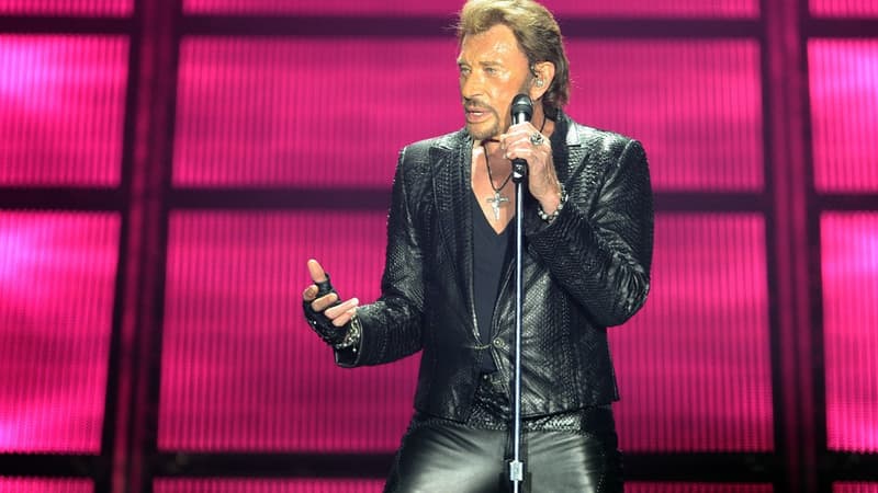 Johnny Hallyday sur scène, à Bordeaux, en 2013.