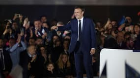 Emmanuel Macron, le 24 avril 2022 au Champ de Mars à Paris