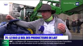 Paris: le ras-le-bol des producteurs de lait