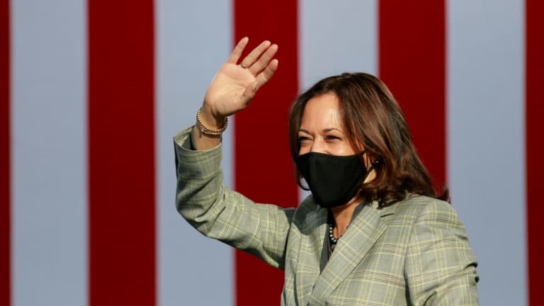 La sénatrice démocrate américaine Kamala Harris, à Las Vegas, le 15 octobre 2020