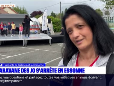Essonne: la caravane des Jeux olympiques de passage à Ballancourt