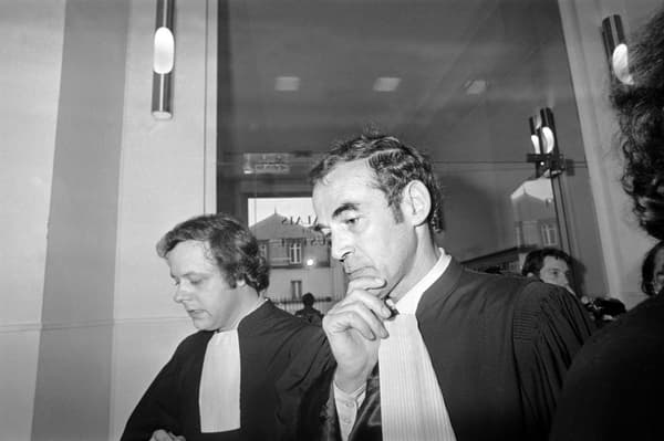 Robert Badinter lors du procès de Patrick Henry au tribunal de Troyes en 1977