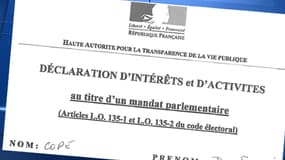 La déclaration d'intérêts de tous les parlementaires, comme ici Jean-François Copé, est consultable en ligne.