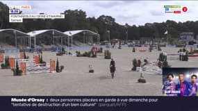 Jeux olympiques: les cavaliers à l'entraînement à Fontainebleau