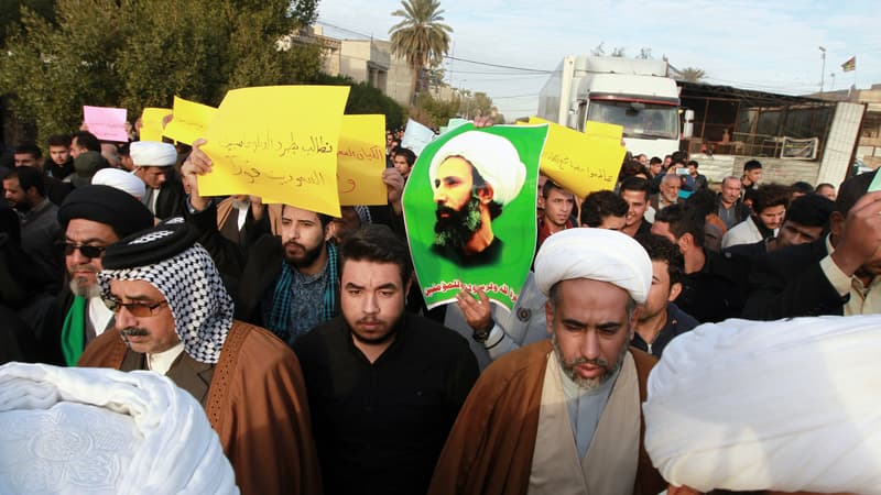 Une manifestation anti-Arabie saoudite à Bagdad, en Irak, le 3 janvier.
