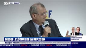 François Villeroy de Galhau, Gouverneur de la Banque de France, lors du débat "Ce que les patrons ont appris de la crise" à l'université d'été du Medef