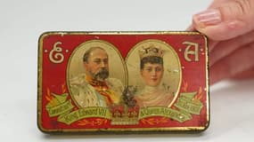 Une boîte de chocolats Cadbury produite pour célébrer le couronnement du roi d'Angleterre Édouard VII en 1902
